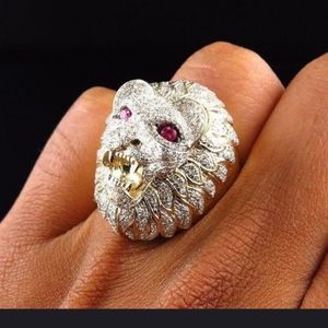 Rhinestone infested ( not real diamonds or Ruby's)